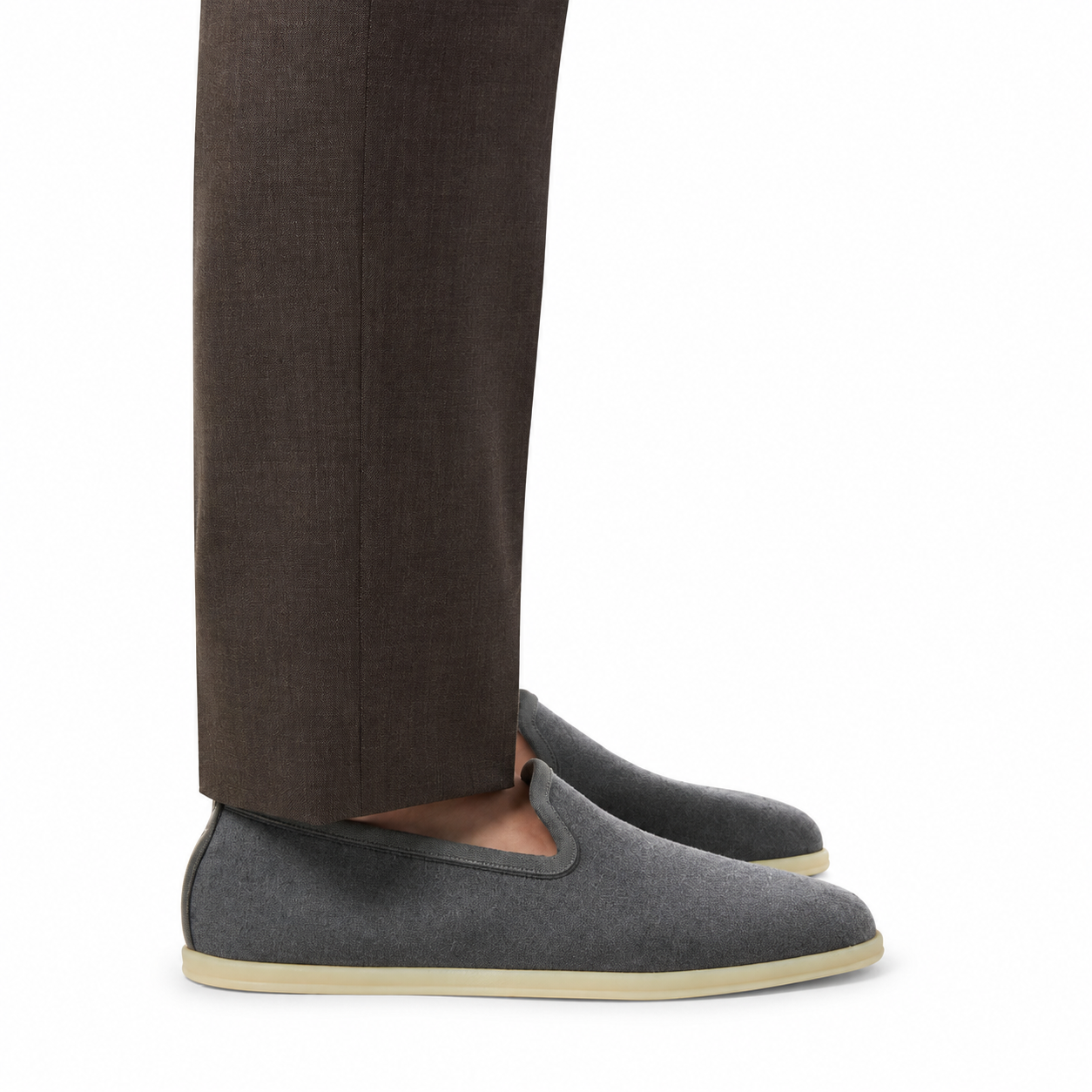 Loro Piana Venice Walk Moccasin The Gift of Kings® - Steel Whisper Melange