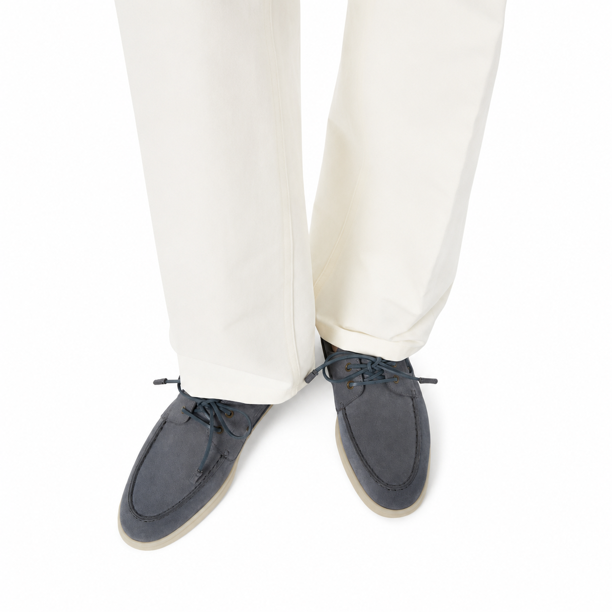 Loro Piana Sea-Sail Walk Moccasin - Marina Grey