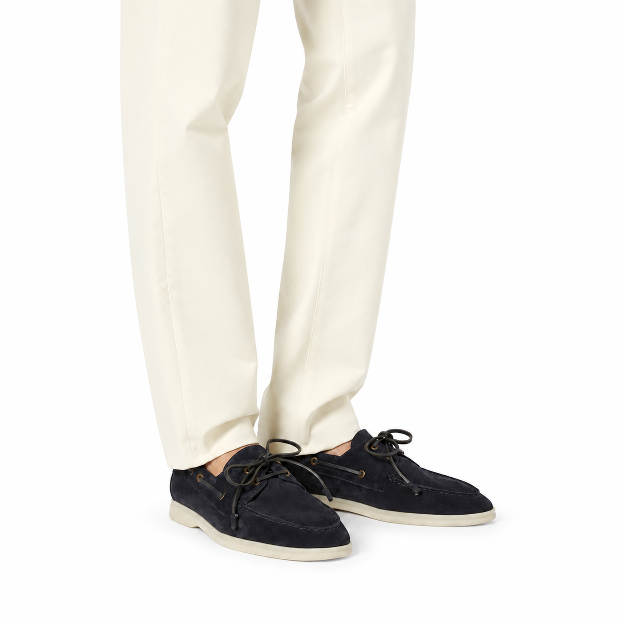 Loro Piana Sea-Sail Walk Moccasin - Blue Navy