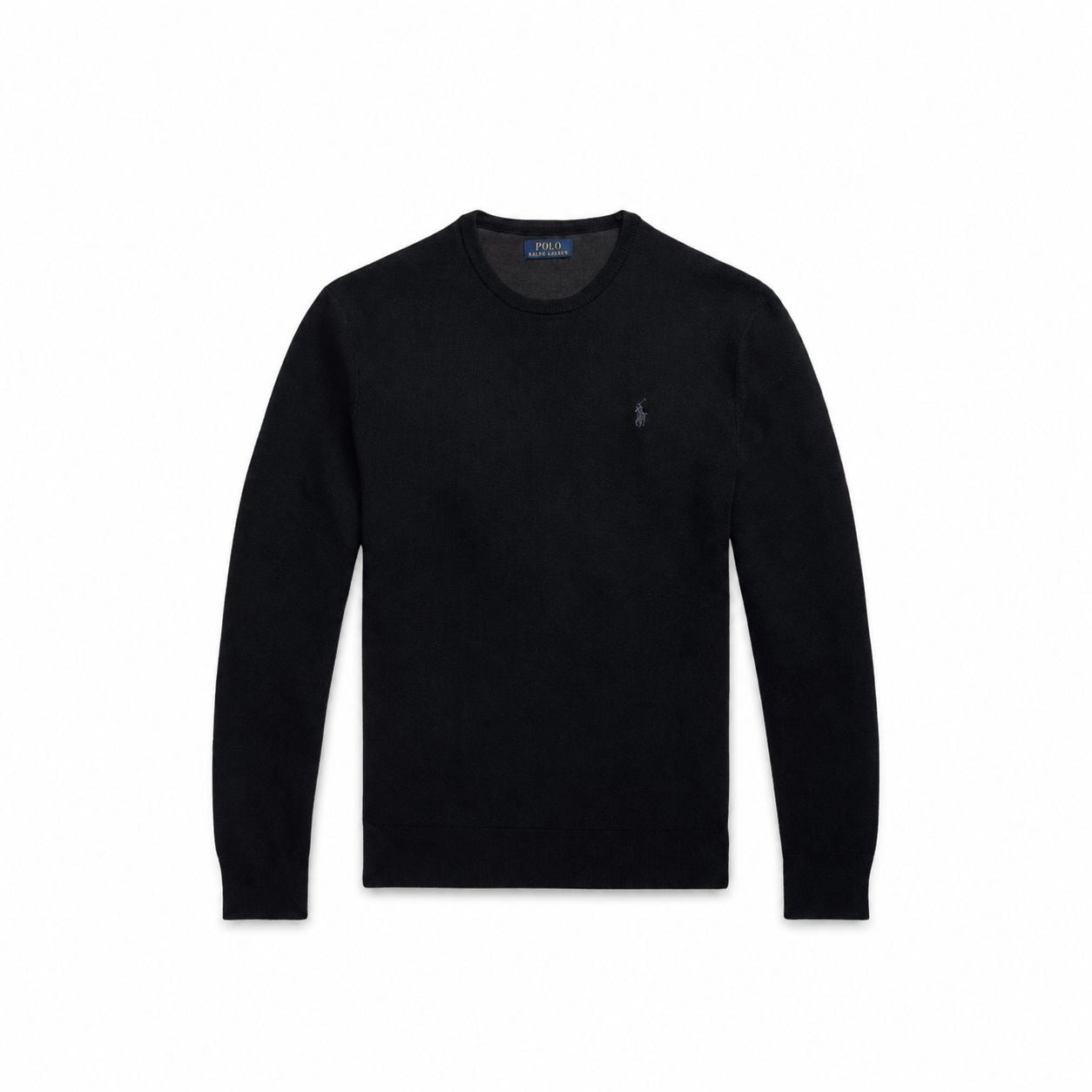 Ralph Lauren Mesh-Knit Cotton Crewneck Sweater