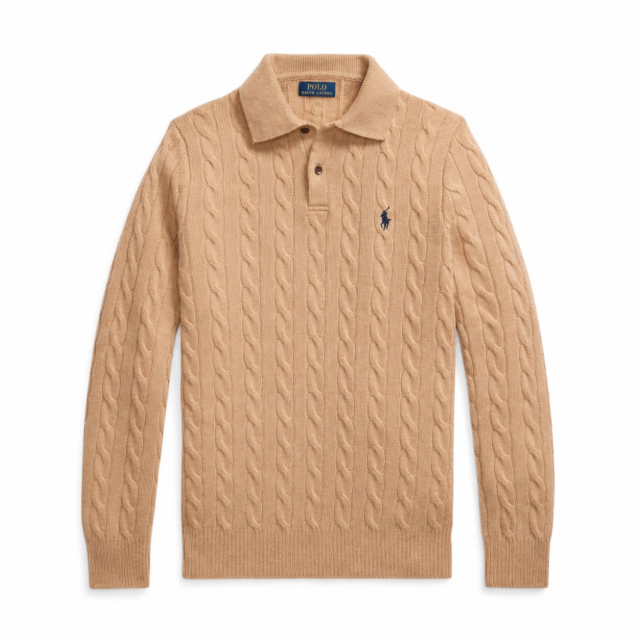 Ralph Lauren Wool-Cashmere Cable-Knit Sweater