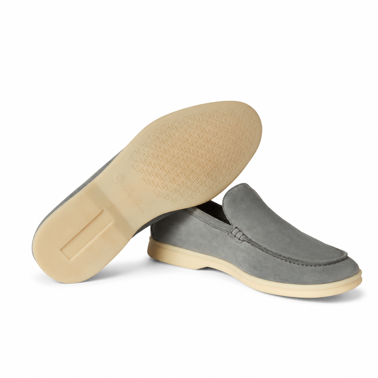Loro Piana Summer Walk Moccasin - Gull Gray