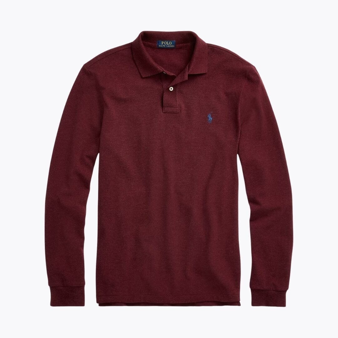 Ralph Lauren Long-Sleeve Mesh Cotton Polo Shirt