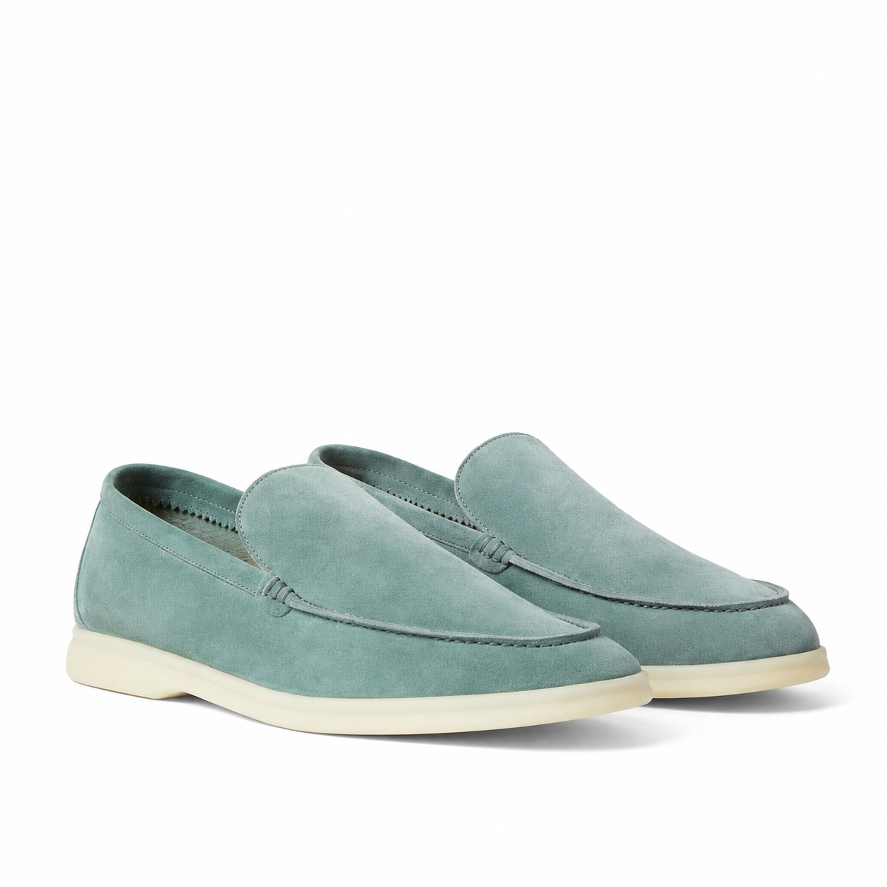 Loro Piana Summer Walk Moccasin - Pine Cloud