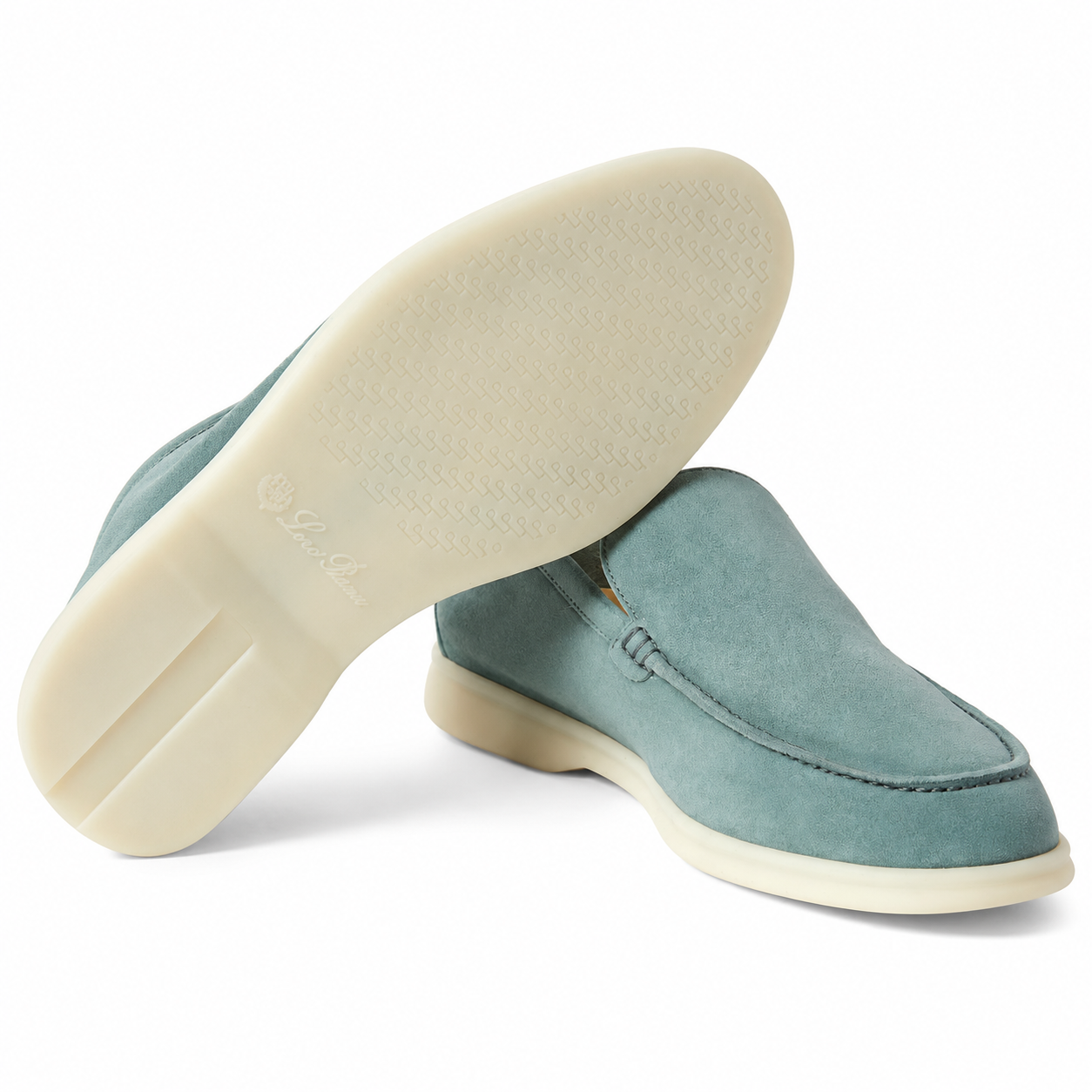 Loro Piana Summer Walk Moccasin - Pine Cloud