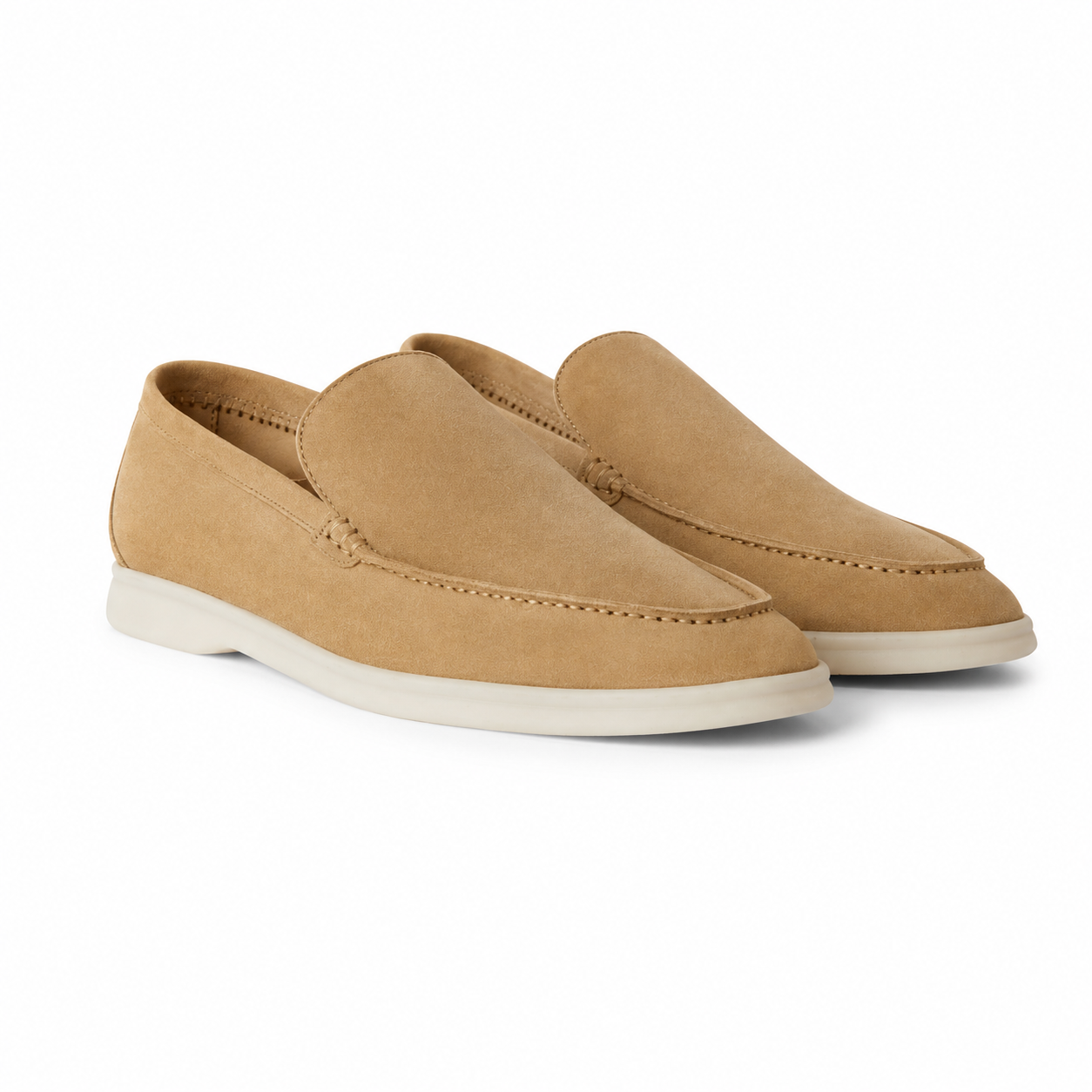 Loro Piana Summer Walk Moccasin - Light Wood Smoke