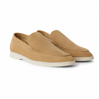 Loro Piana Summer Walk Moccasin - Light Wood Smoke