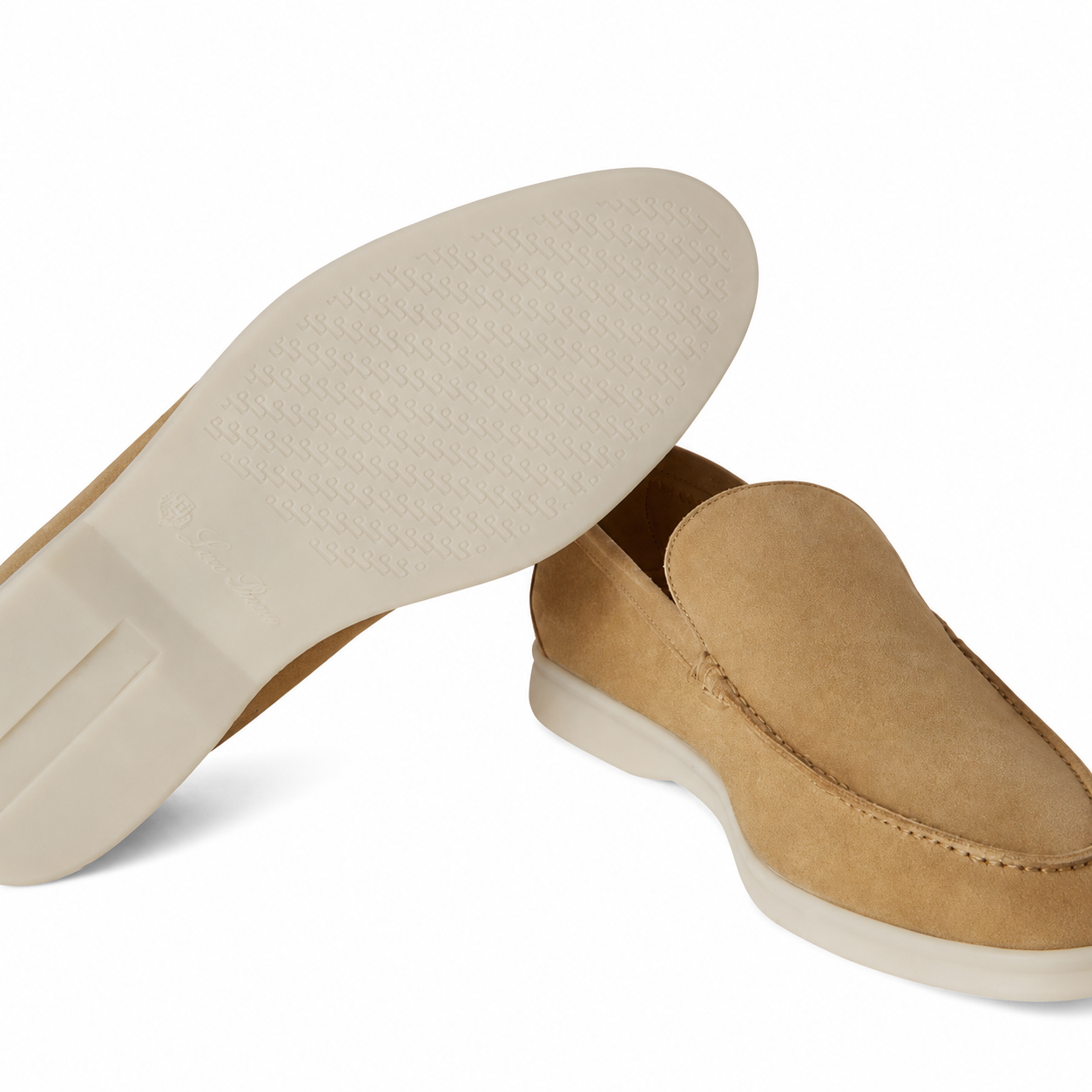 Loro Piana Summer Walk Moccasin - Light Wood Smoke
