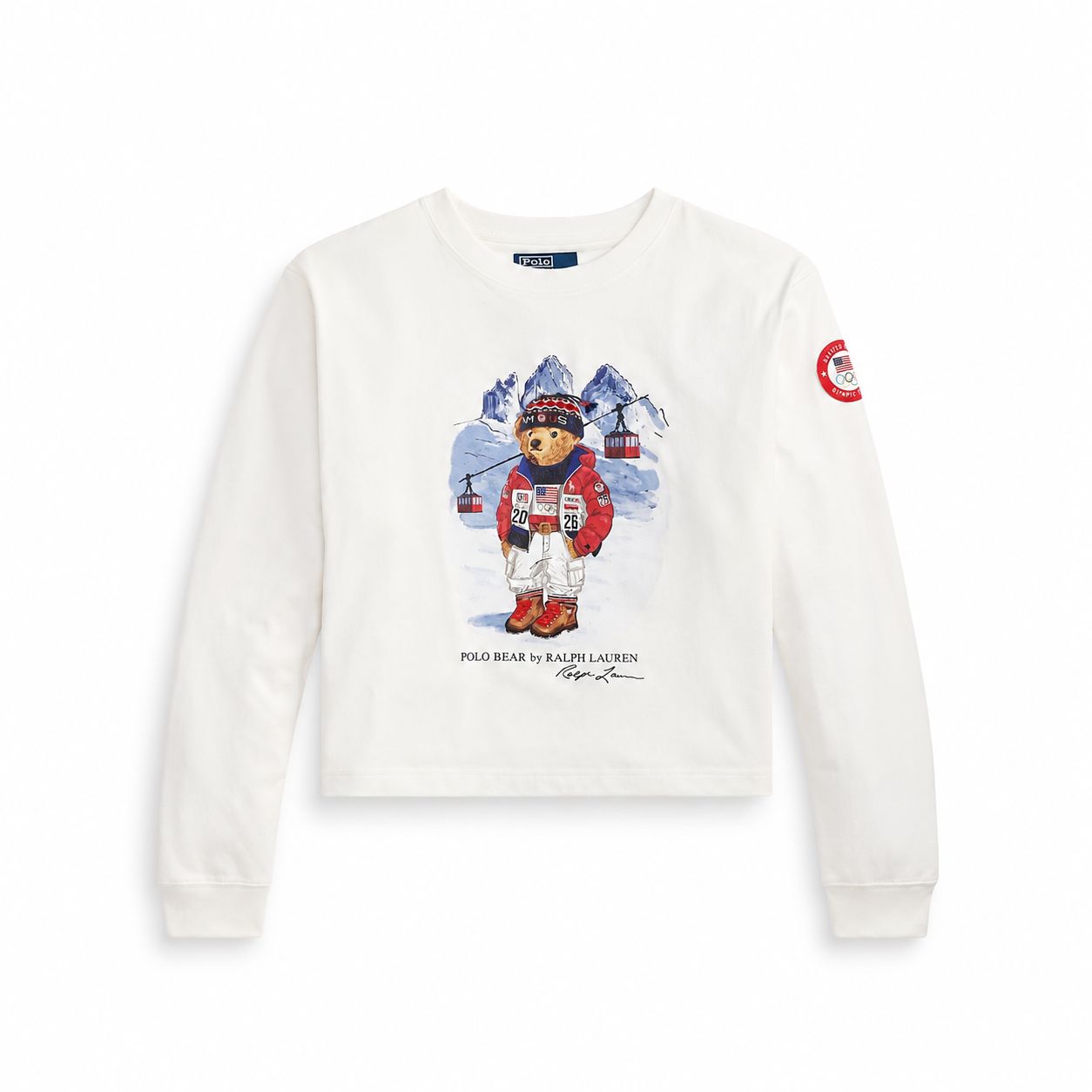 Ralph Lauren Team USA Polo Bear Long-Sleeve T-Shirt