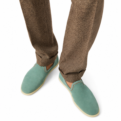 Loro Piana Venice Walk Moccasin - Pine Cloud