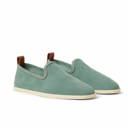 Loro Piana Venice Walk Moccasin - Pine Cloud
