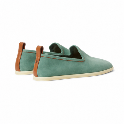 Loro Piana Venice Walk Moccasin - Pine Cloud