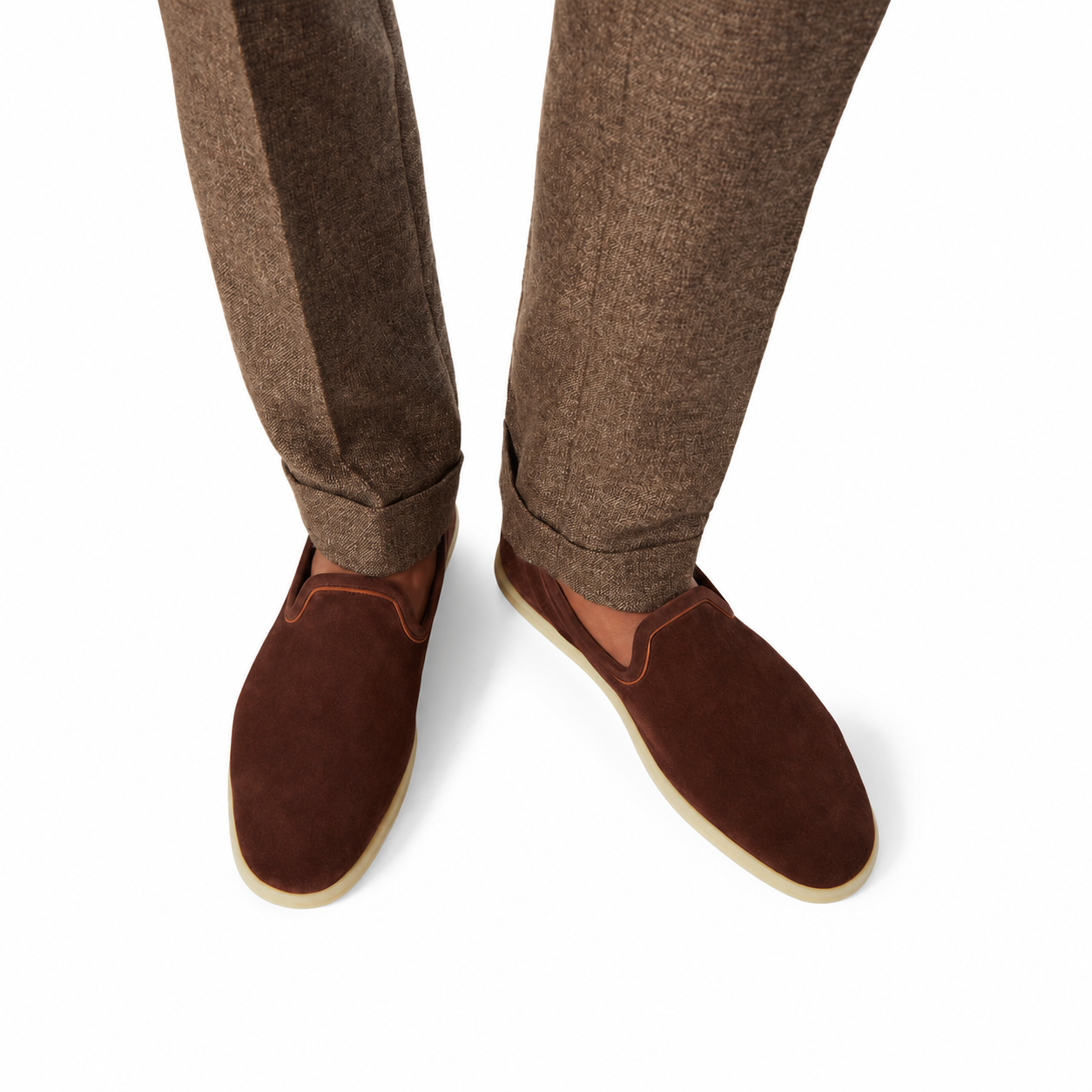 Loro Piana Venice Walk Moccasin - Deep Mogano
