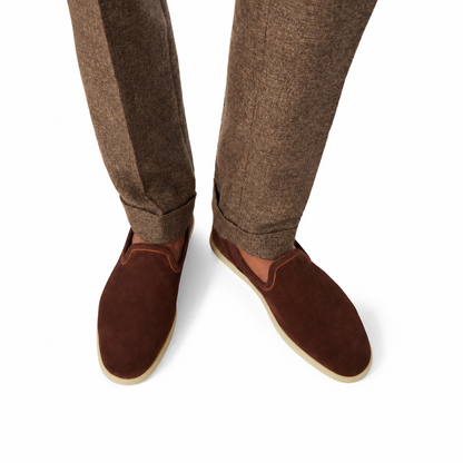 Loro Piana Venice Walk Moccasin - Deep Mogano