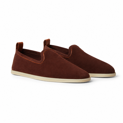 Loro Piana Venice Walk Moccasin - Deep Mogano