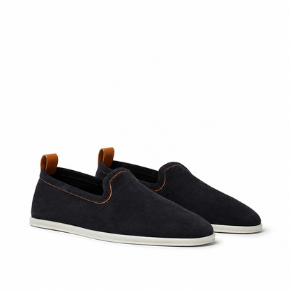 Loro Piana Venice Walk Moccasin - Blue Navy