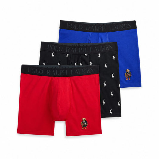 Ralph Lauren 4D-Flex Polo Bear Boxer Briefs 3-Pack