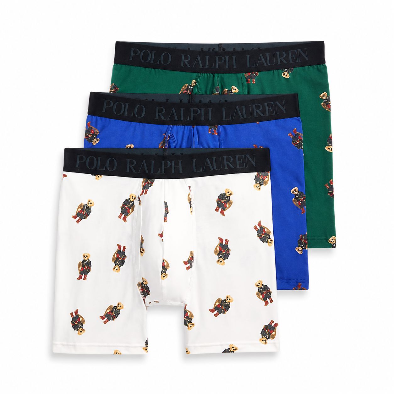 Ralph Lauren 4D-Flex Polo Bear Boxer Briefs 3-Pack