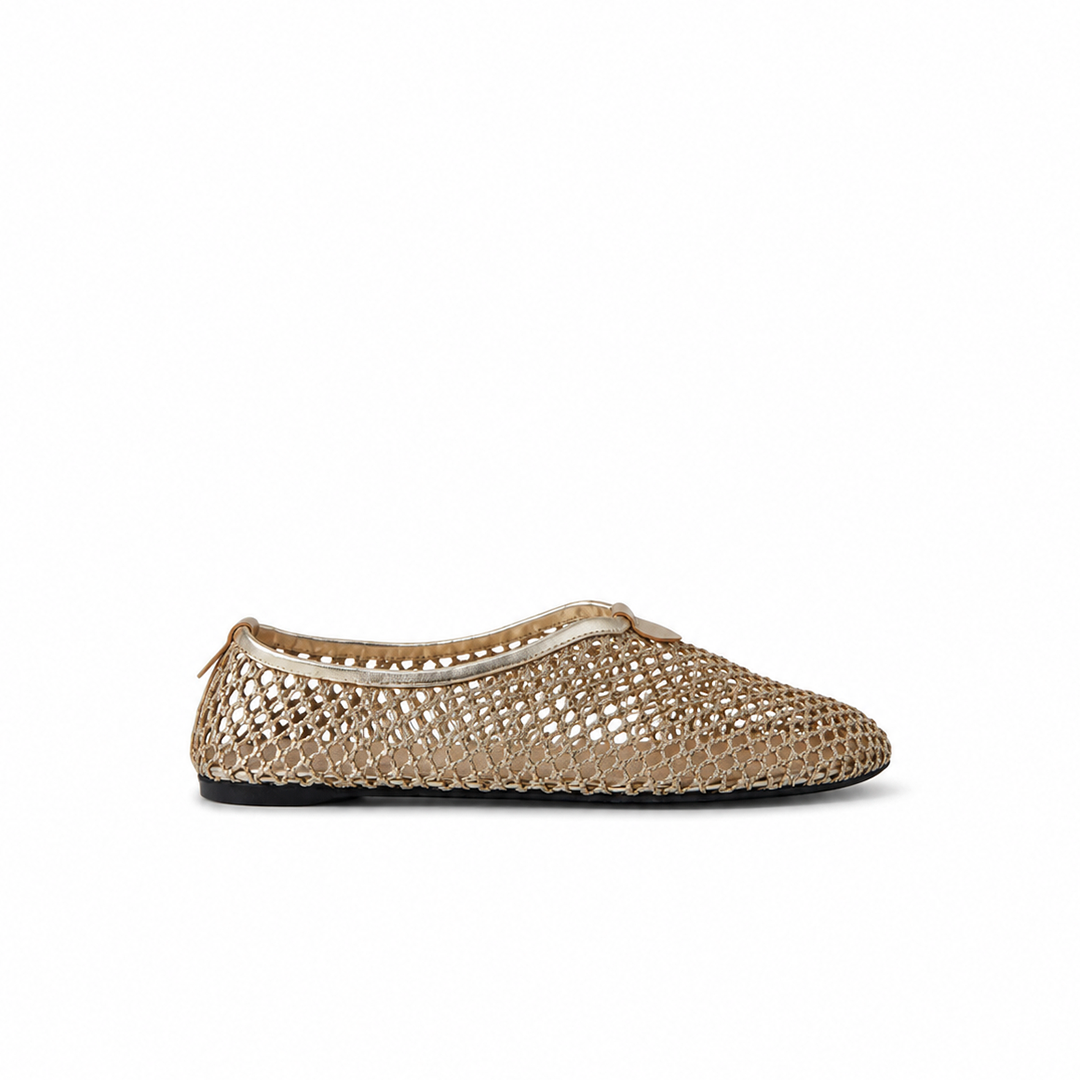 Loro Piana Floaty Flat Slip-On Women's - Rocher Gold/Silver Dust