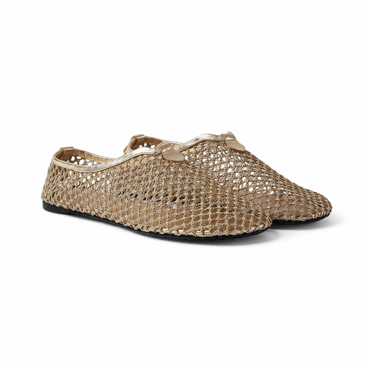 Loro Piana Floaty Flat Slip-On Women's - Rocher Gold/Silver Dust