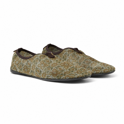 Loro Piana Floaty Flat Slip-On Women's - Light Olive/Burnt Orange