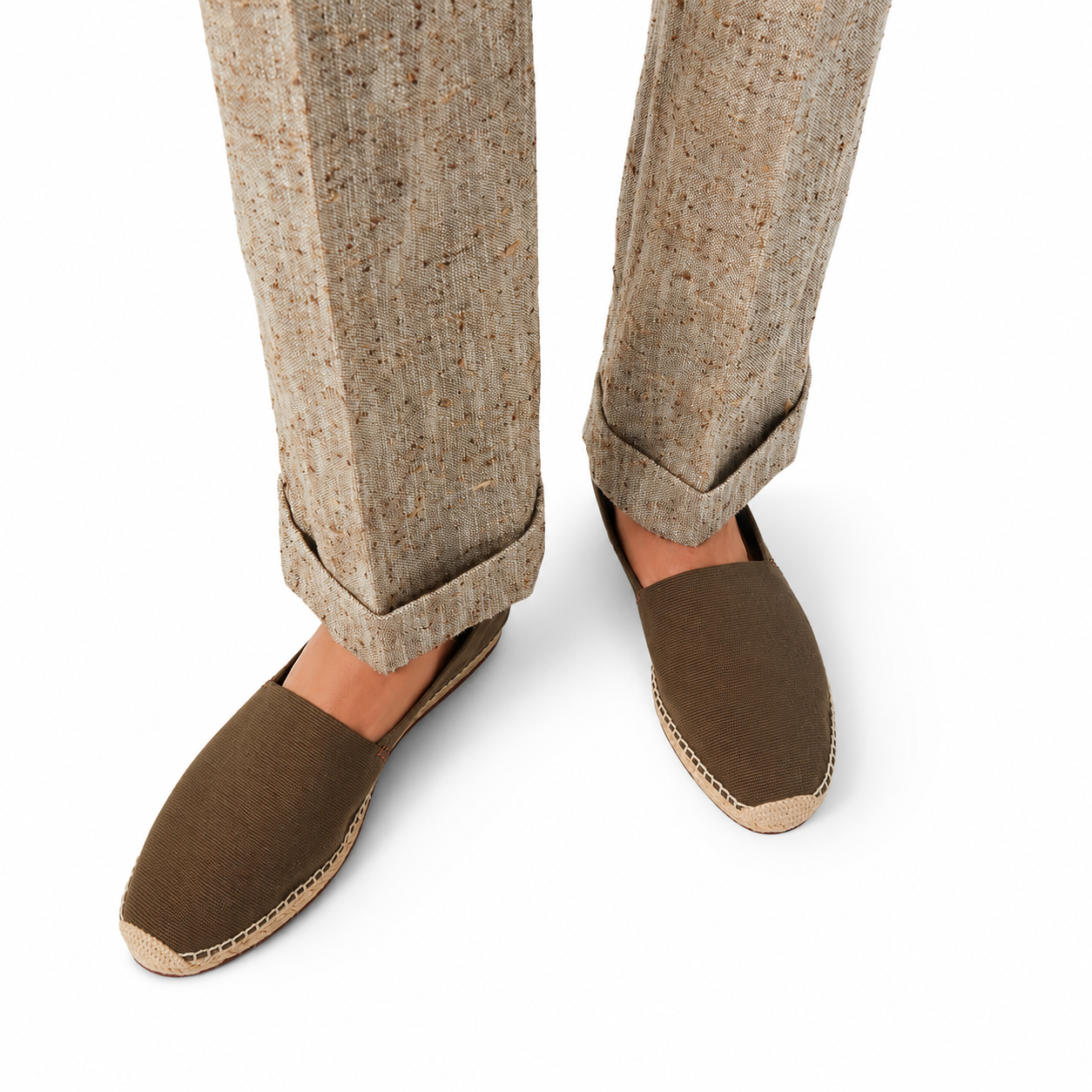 Loro Piana Espadrille Basque Walk - Khaki