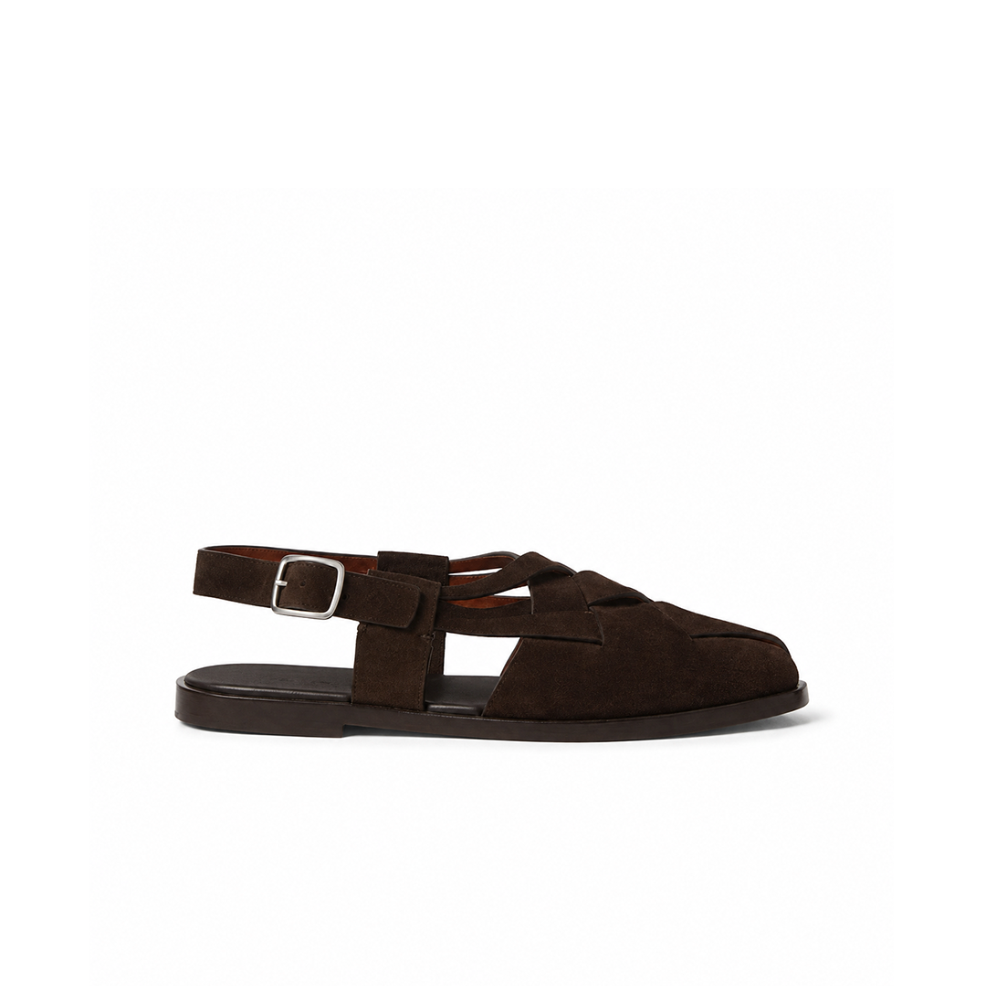 Loro Piana Peter Walk Sandal - Black Coffee