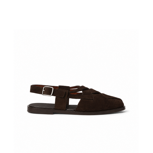 Loro Piana Peter Walk Sandal - Black Coffee