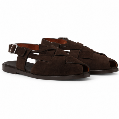 Loro Piana Peter Walk Sandal - Black Coffee