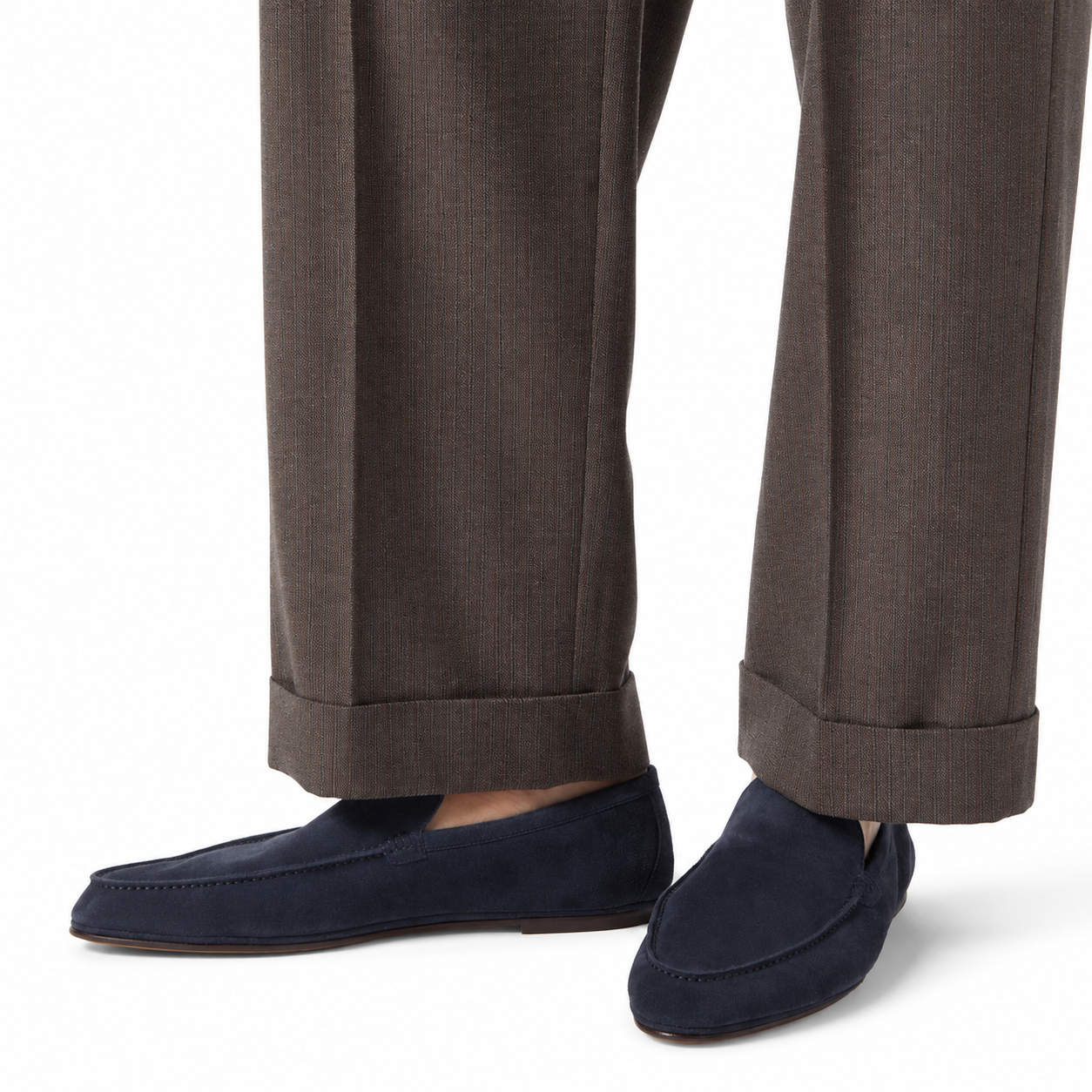 Loro Piana Summer Anton Walk Moccasin - Dark Blue Abyss