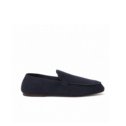 Loro Piana Summer Anton Walk Moccasin - Dark Blue Abyss