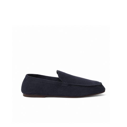Loro Piana Summer Anton Walk Moccasin - Dark Blue Abyss