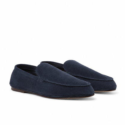 Loro Piana Summer Anton Walk Moccasin - Dark Blue Abyss