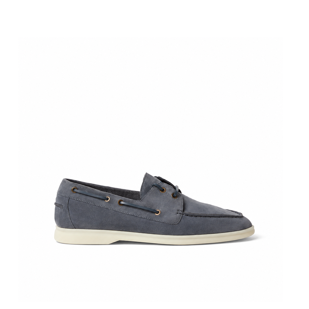 Loro Piana Sea-Sail Walk Moccasin - Marina Grey