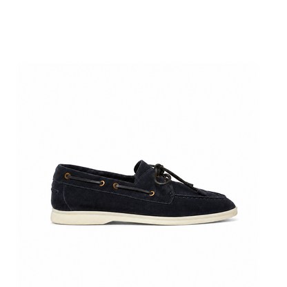 Loro Piana Sea-Sail Walk Moccasin - Blue Navy