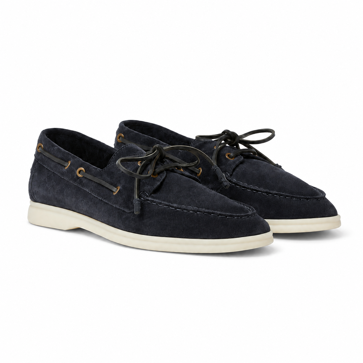 Loro Piana Sea-Sail Walk Moccasin - Blue Navy