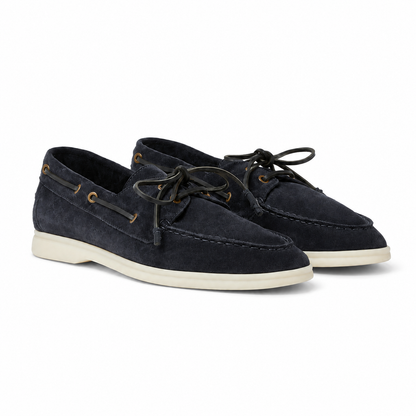 Loro Piana Sea-Sail Walk Moccasin - Blue Navy
