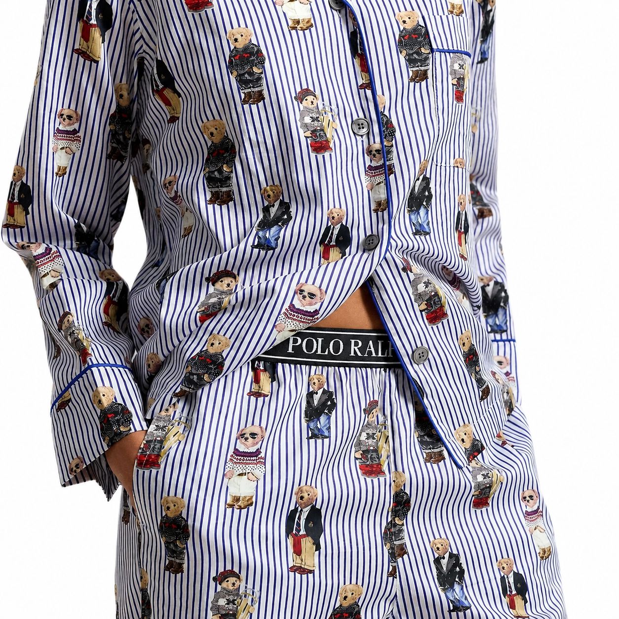 Ralph Lauren Polo Bear Cotton Sateen Pajama Set