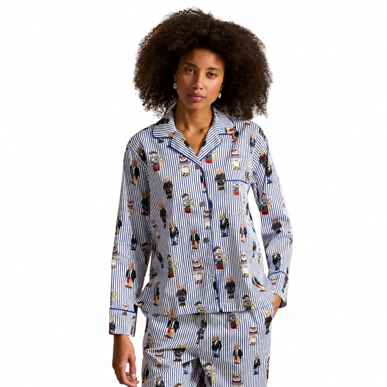 Ralph Lauren Polo Bear Cotton Sateen Pajama Set