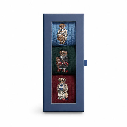 Ralph Lauren Polo Bear Crew Socks 3-Pack Gift Set