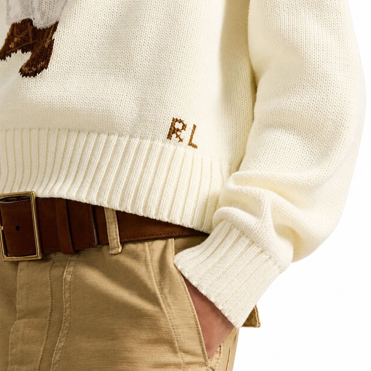 Ralph Lauren Polo Bear Cotton Crewneck Sweater