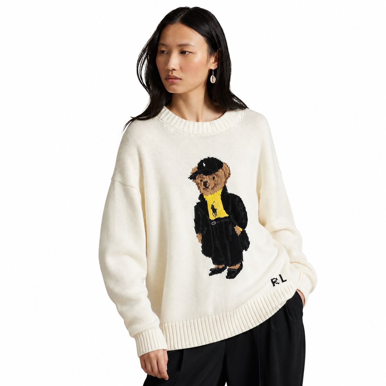 Ralph Lauren Polo Bear Cotton Crewneck Sweater