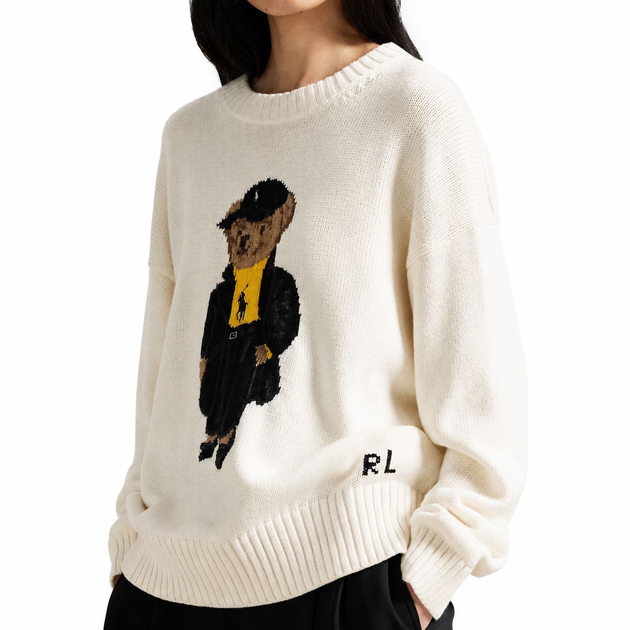 Ralph Lauren Polo Bear Cotton Crewneck Sweater