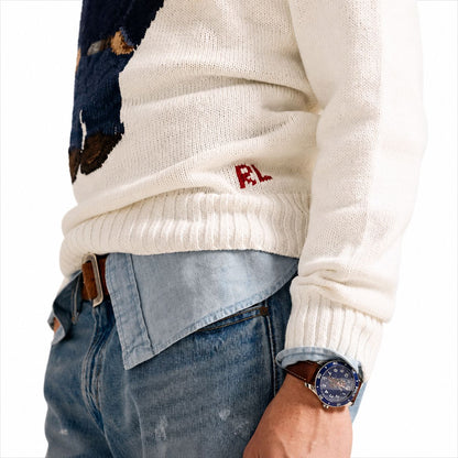 Ralph Lauren Polo Bear Cotton-Linen Sweater