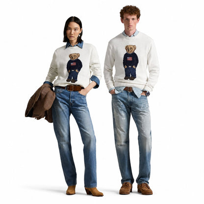 Ralph Lauren Polo Bear Cotton-Linen Sweater