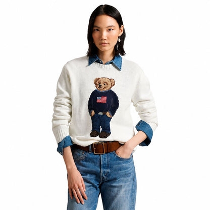 Ralph Lauren Polo Bear Cotton-Linen Sweater