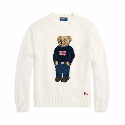 Ralph Lauren Polo Bear Cotton-Linen Sweater