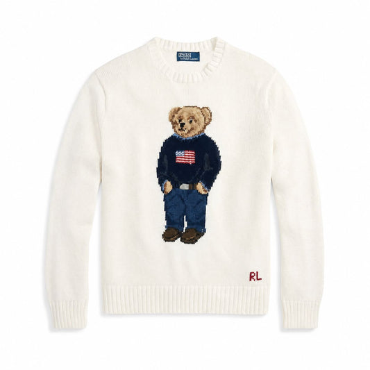 Ralph Lauren Polo Bear Cotton-Linen Sweater