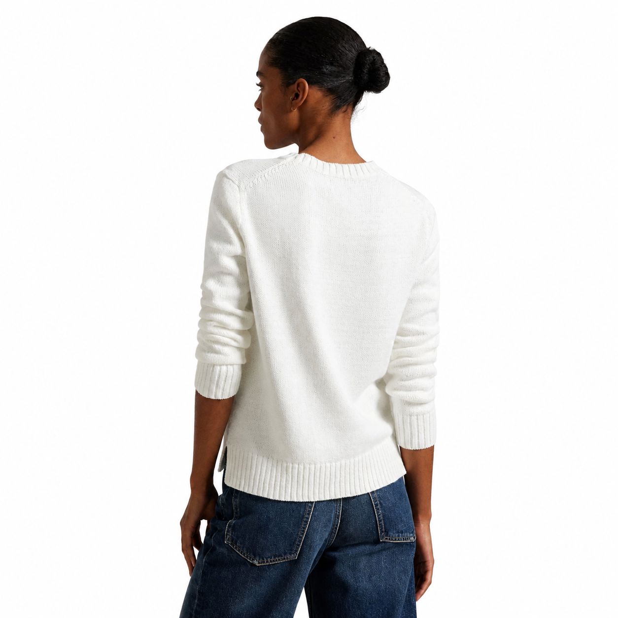 Ralph Lauren Polo Bear Linen-Cotton Crewneck Sweater