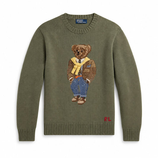Ralph Lauren Polo Bear Intarsia-Knit Sweater